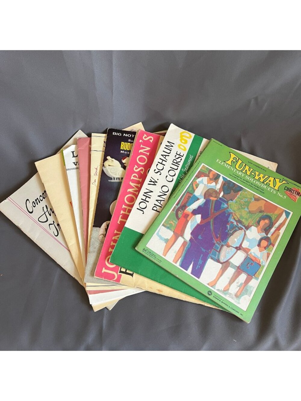 Vintage Piano Sheet Music Collection Featuring Schaum Thompson Fun-Way And More